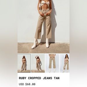 Straight Leg Princess Polly “Ruby Cropped Jeans” size: US 4